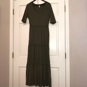 Matilda Jane Olive Green Maxi Dress M